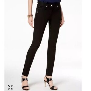 Michael Kors Izzy Skinny Black Jeans Stretch‎ High Rise Classic Style Size 8